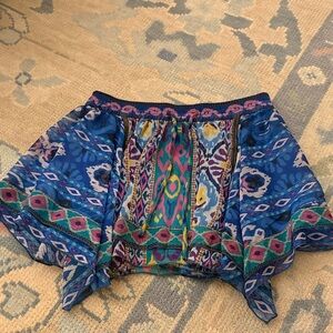 Zara Multicolor Abstract Skirt